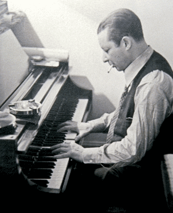 J.C. at the piano, 1940s